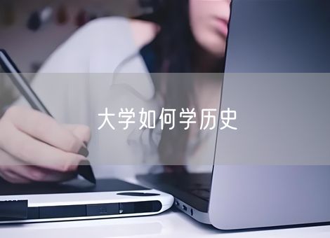 大学如何学历史
