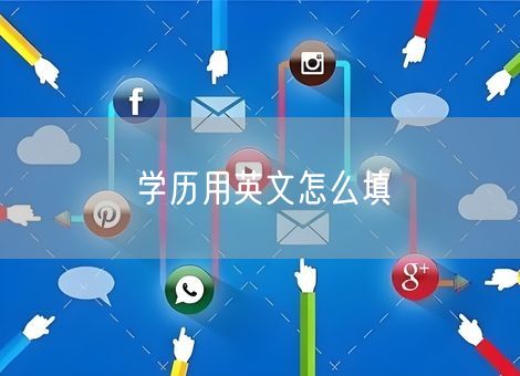 学历用英文怎么填