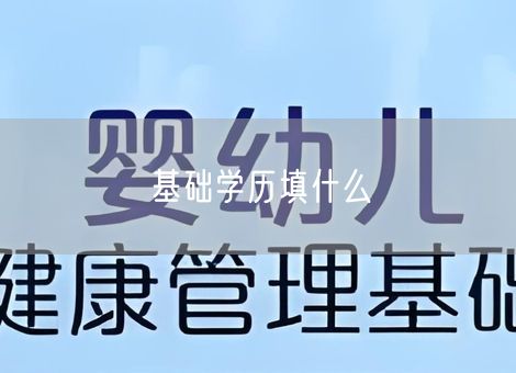 基础学历填什么