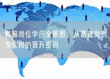 客服岗位学历全景图：从基础岗到专家岗的晋升密码