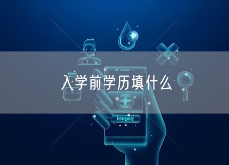 入学前学历填什么